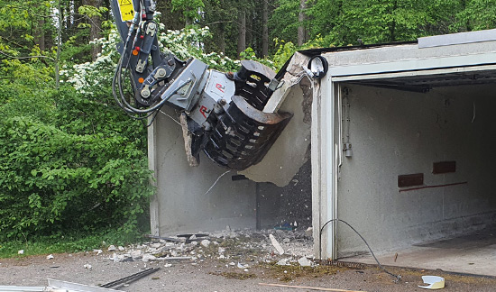 Abriss Betongarage