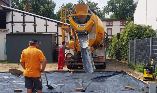 Beton gießen